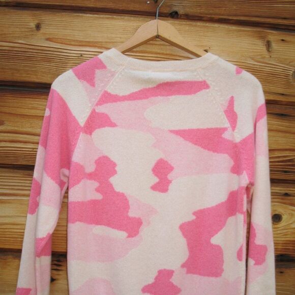 NWT Brodie Pink Cashmere Camo Sweater Pullover - Picture 5 of 8